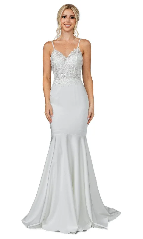 Sneak Peek Sale Dancing Queen 0191 - Embroidered V-Neck Wedding Gown