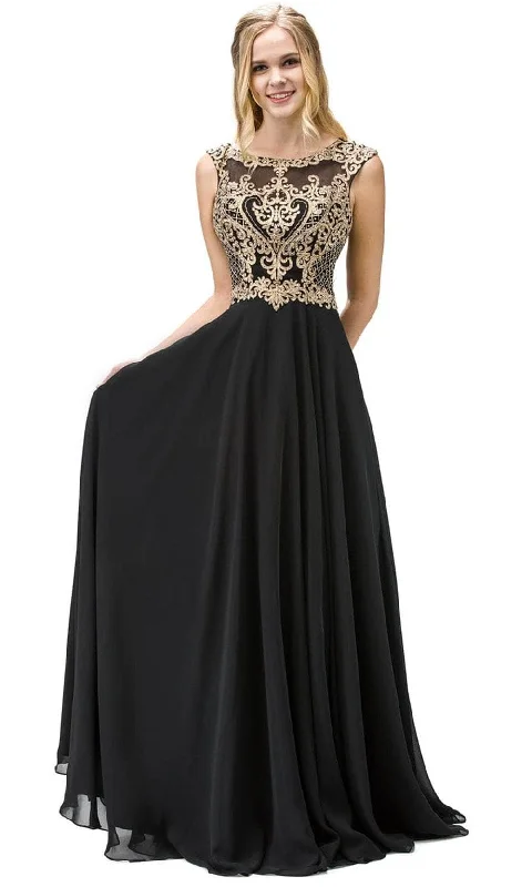 Today’s Special Dancing Queen 9266 - Cap Sleeve Applique Long Dress