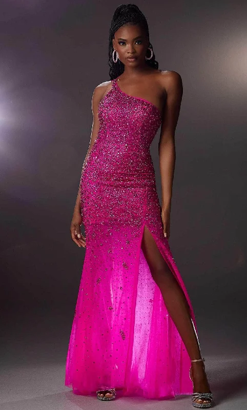 Limited Availability Mori Lee 48031 - Beaded One Sleeve Prom Dress