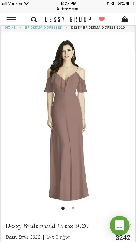 Overstock Dessy 3020 Lux Chiffon with extra length