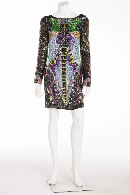 Hurry In Emanuel Ungaro - Embellished Dress with Open Back - FR 40