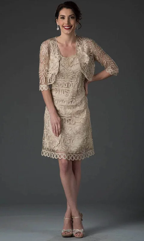 Stock Clearance Soulmates D7186 - Two Piece Lace Short Dress
