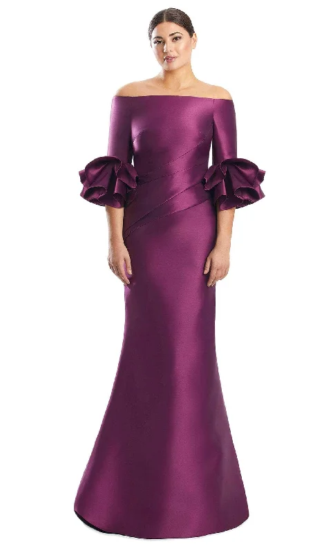 Big Discounts Alexander by Daymor 1758S23 - Ruffled Cuffs Formal Dress
