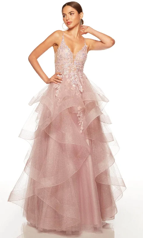 Super Deal Alyce Paris 61315 - Beaded Lace Tiered Prom Gown