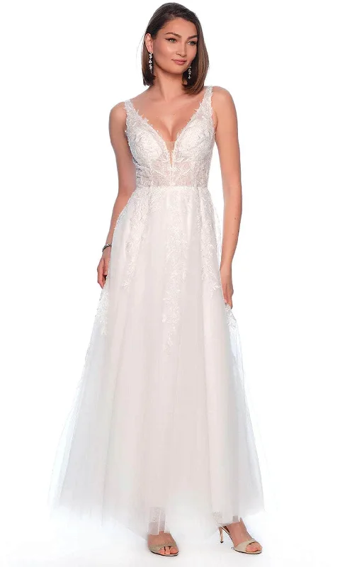 Flash Sale Dave & Johnny Bridal 11950 - Leaf Motif Bridal Gown