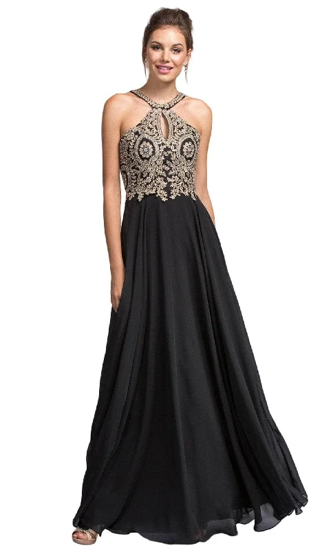 Doorbuster Deal Trevi Collection - Halter V-Back Long Prom Dress L1988 - 1 pc Champ-Gold In Size L Available Doorbuster Deal Trevi Collection - Halter V-Back Long Prom Dress L1988 - 1 pc Champ-Gold In Size L Available