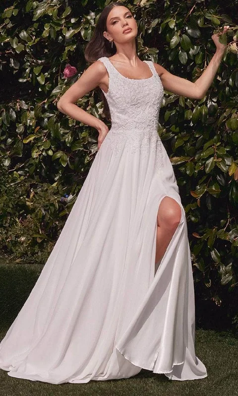 Savings Event Ladivine Bridal CDS503W - Scoop A-Line Bridal Dress
