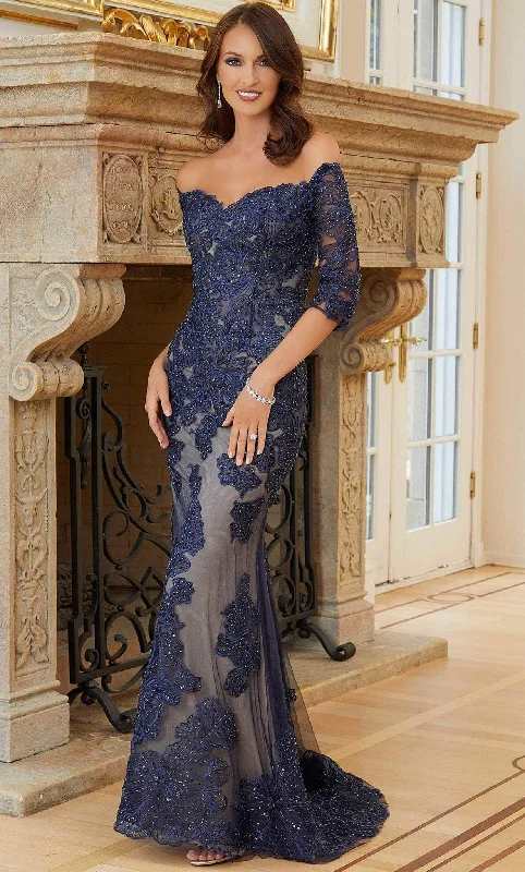 Buy Now MGNY By Mori Lee 72726SC - Floral Lace Sweetheart Evening Gown