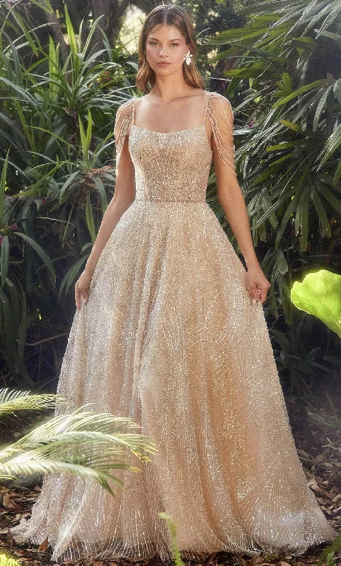 Early Bird Discount Andrea and Leo A1112 - Sequined Lace Prom Gown