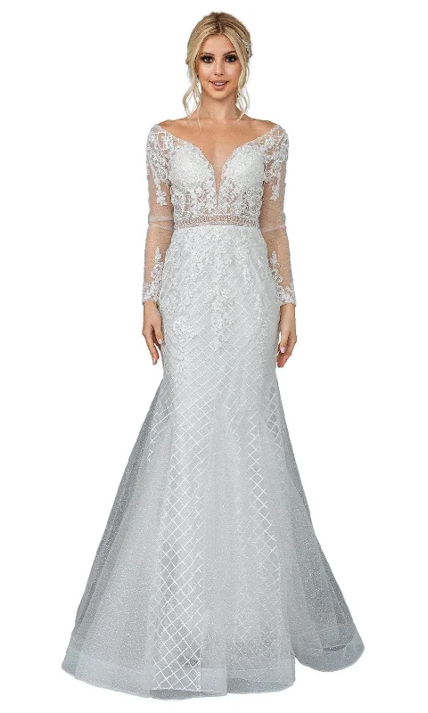 Fantastic Offers Dancing Queen 0168 - Long Sleeve Mermaid Wedding Gown