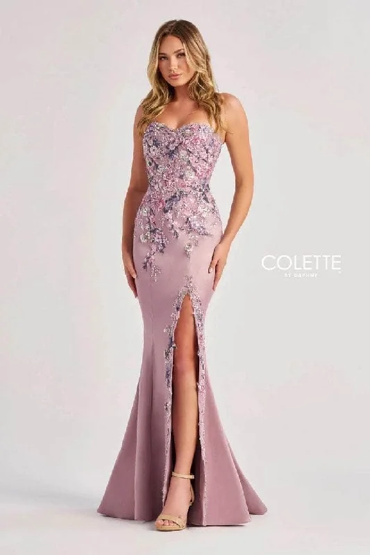 Lowest Prices Colette By Daphne CL8410 - Floral Embellished Mermaid Gown