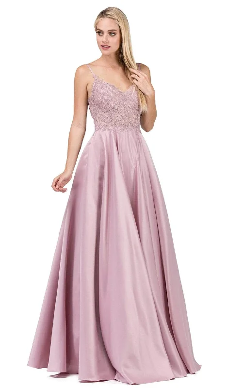 Early Access Dancing Queen - 2459A Sleevleess A-Line Prom Gown Gown