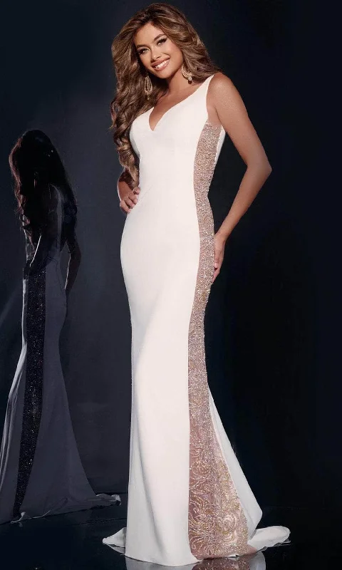 Super Bargain Jovani 42025 - Ornate Paneled Prom Dress