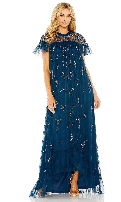 Get It Before It’s Gone Mac Duggal 9262 - Short Flutter Sleeve High Neck Prom Gown