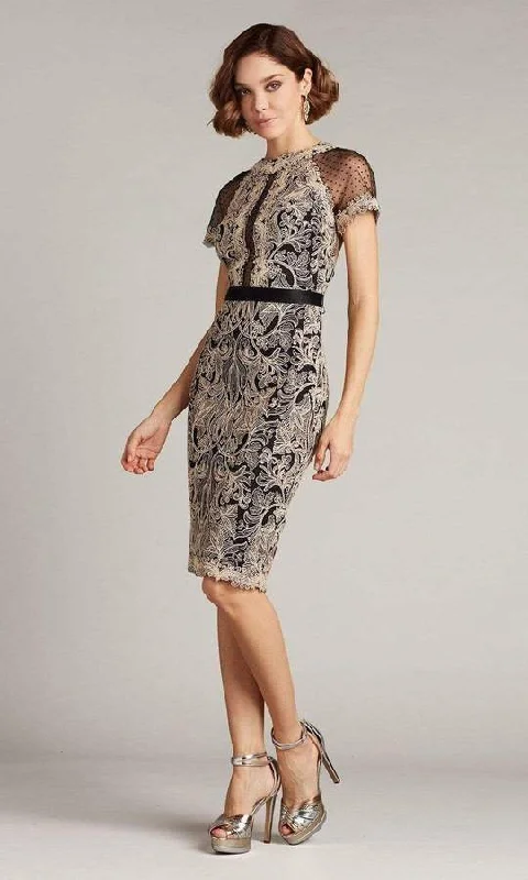 Unmissable Offer Tadashi Shoji - Newton Lace & Neoprene Dress BSU18085M - 1 pc Black/White In Size 10 Available