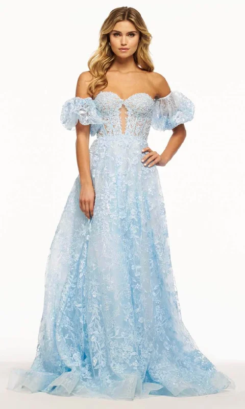 Incredible Offers Sherri Hill 56073 - Puff Sleeve Sweetheart Prom Gown