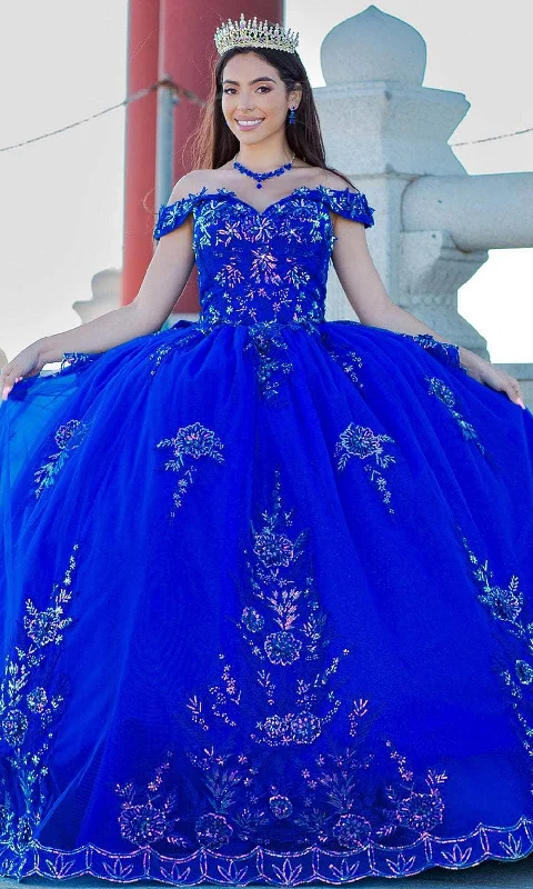 Markdowns Cinderella Couture 8100J - Beaded Applique Off-Shoulder Ballgown
