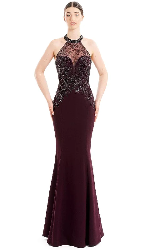 Great Deals Alexander by Daymor 1672 - Illusion Halter Evening Dress