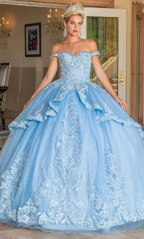 Fantastic Offers Dancing Queen 1741 - Embellished Off Shoulder Ballgown