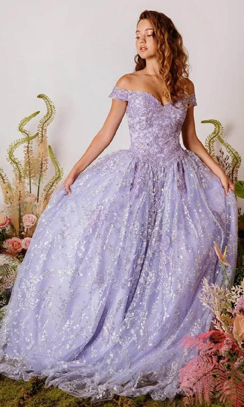 Buy Now Eureka Fashion 9909 - Off-Shoulder Embroidered Ballgown