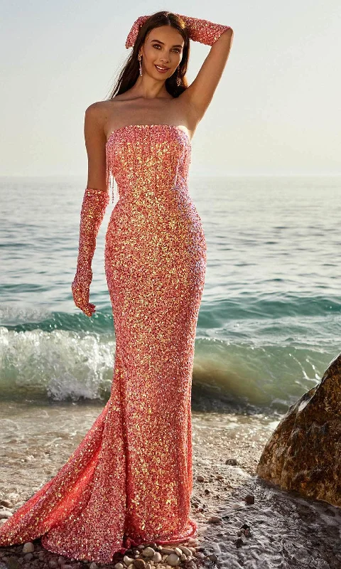 Bonus Savings Blush by Alexia Designs 91024 W - Strapless Sequin Prom Dress