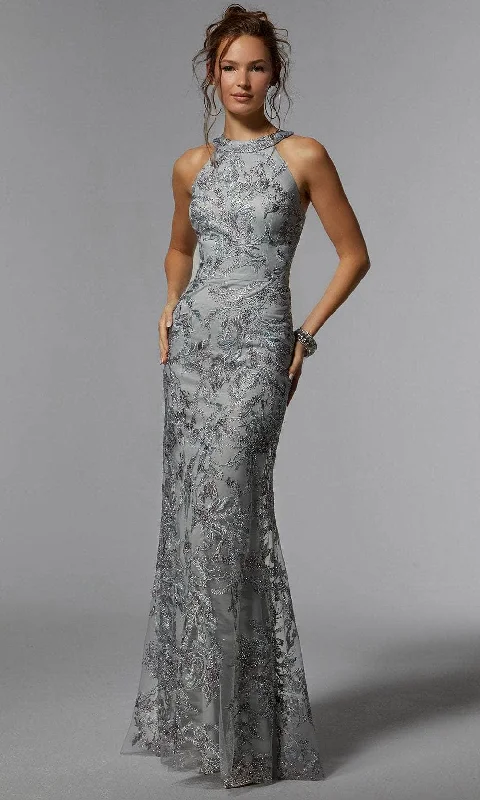 Exclusive Offers MGNY by Mori Lee 72939 - Halter Sheath Evening Dress