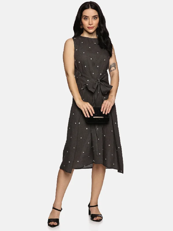 Discount Days Polka Dot Print A-Line Dress