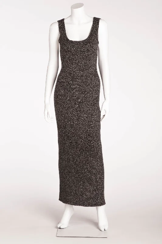 Act Fast Donna Karan - Dark Gray Sleeveless Long Sweater Dress - US 6