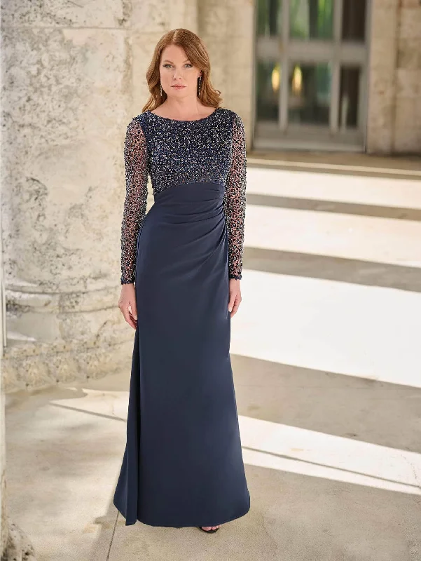Today’s Deal Christina Wu Eleganve 17169 - Sheer Sleeve Sheath Evening Gown