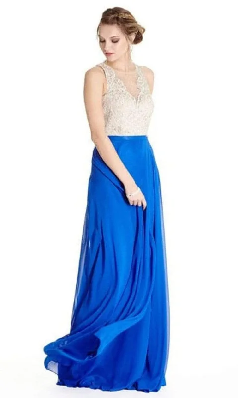Exclusive Preview Trevi Collection - L1793 Illusion Jewel Lace A-Line Dress