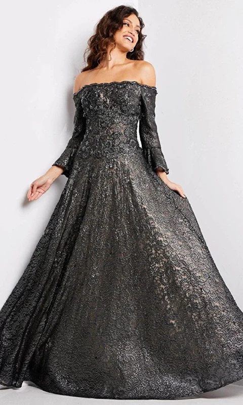 Clearance Event Jovani 23936 - Off-Shoulder A-line Gown