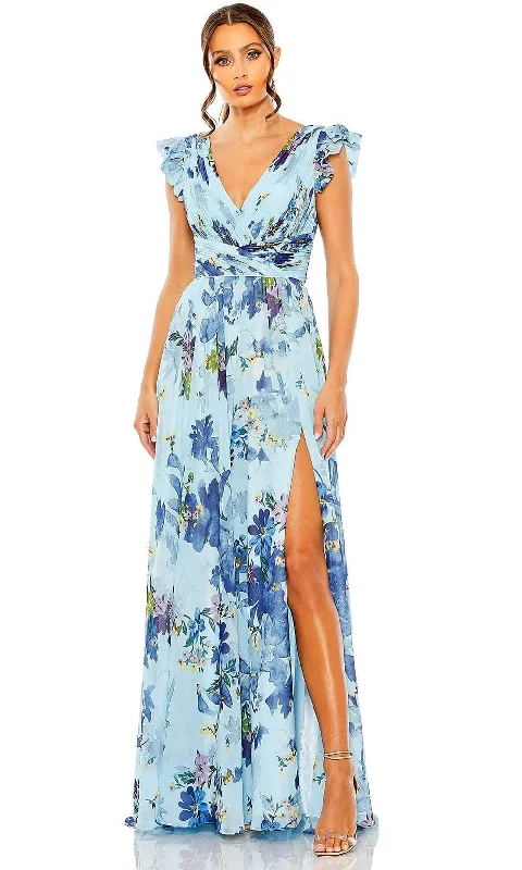 Deal Zone Ieena Duggal 56012 - Floral Print Evening Dress