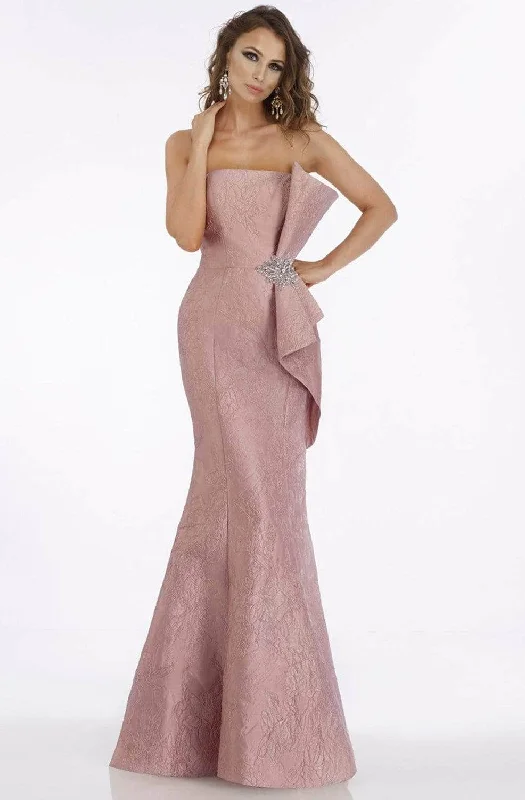Price Reduction Feriani Couture - Strapless Bow-Ornate Evening Dress 18878 - 1 pc Mauve In Size 6 Available