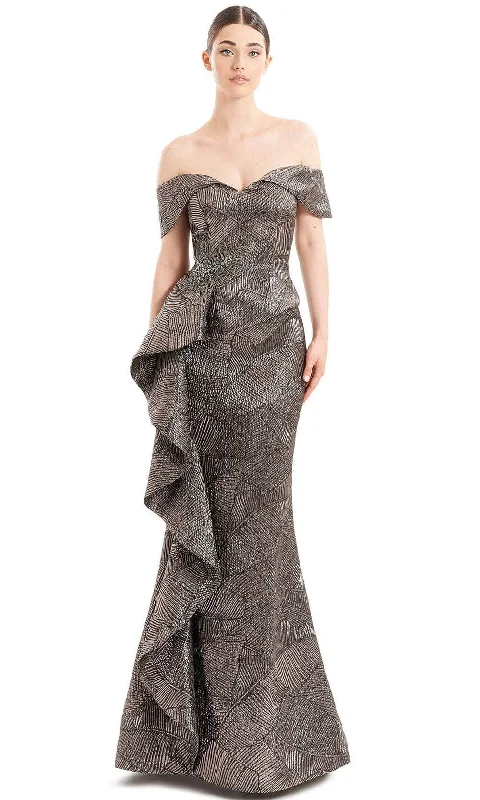 Season Finale Sale Alexander by Daymor 1653 - Sweetheart Ruffle Draped Evening Gown