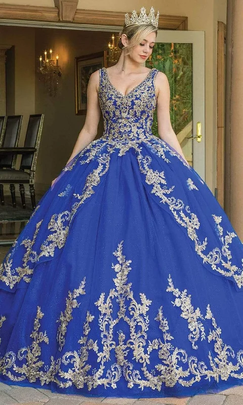 Act Fast Dancing Queen - 1594 Sleeveless Lace Trimmed Ballgown
