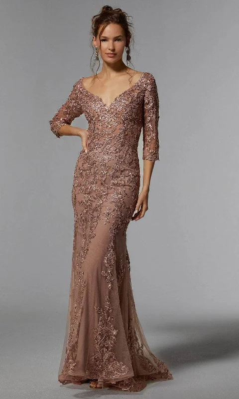 Don’t Miss Out MGNY By Mori Lee 72940 - Frosted Lace Evening Dress