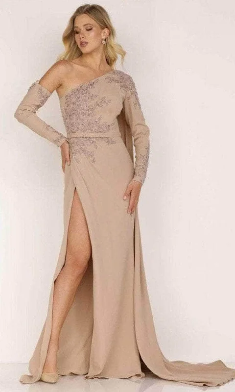 Bargain Prices Terani Couture 2011E2037 - One Sleeve With Cape Long Dress