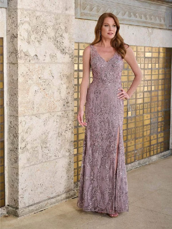 Super Deal Christina Wu Eleganve 17177 - Sleeveless Beaded Lace Evening Gown