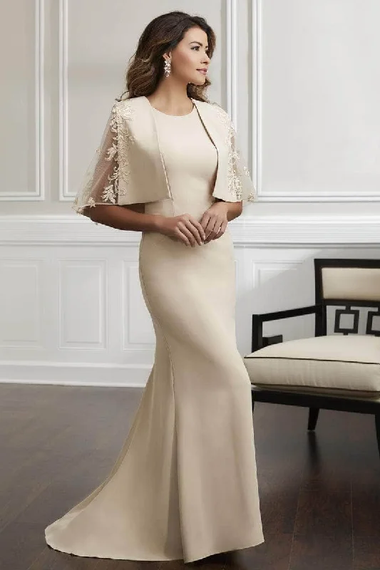 Exclusive Preview Christina Wu Elegance 17909 - Sleeveless Evening Dress with Cape