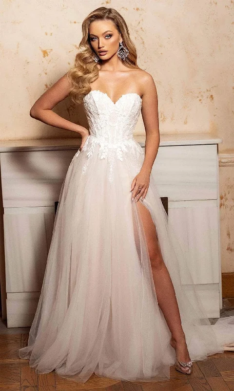 Low Prices Alyce Paris 61723 - Strapless Lace Applique Prom Gown
