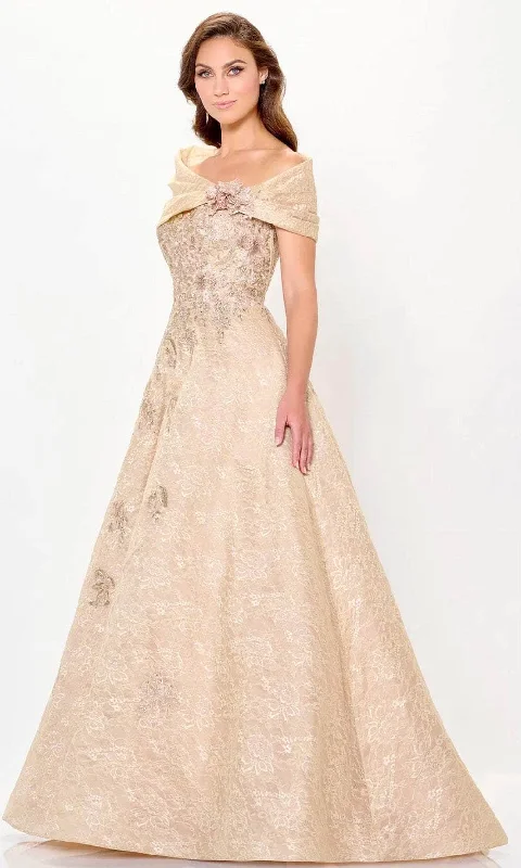 Weekend Flash Sale Ivonne D ID6202 - Embroidered A-line Evening Dress