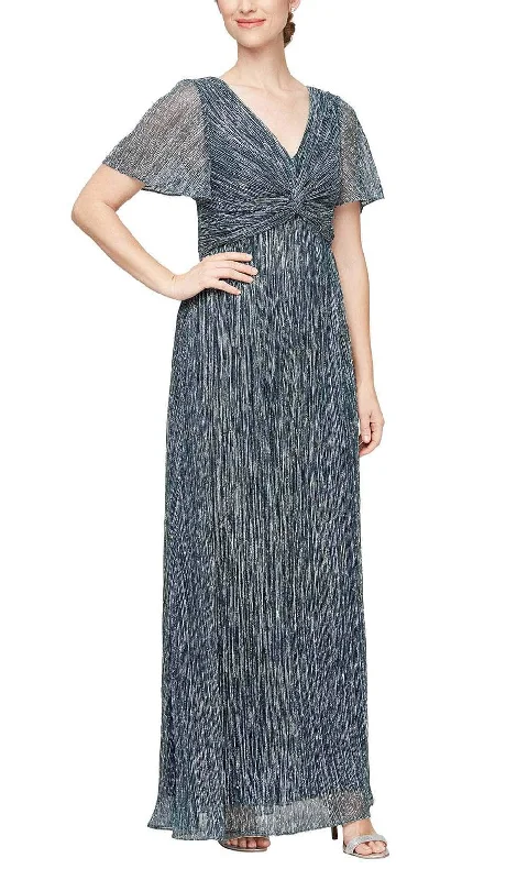 Bargain Prices Alex Evenings 8127739 - V Neck Empire Waist Long Dress