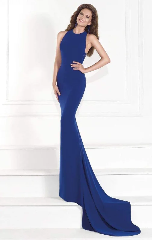 Limited Time Offer Tarik Ediz - Sheer Lace Halter Gown 92574