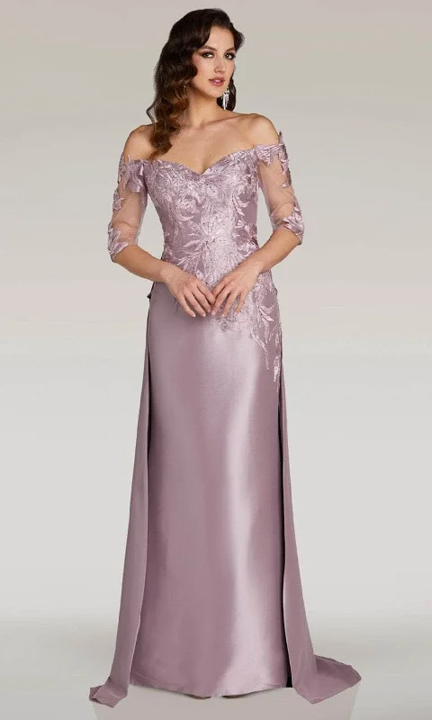Sale Event Feriani Couture 18390 - Illusion Sleeve Overskirt Formal Gown