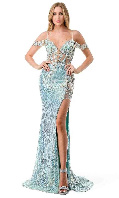 Instant Savings Trevi Collection L2812T - Applique Corset Prom Dress