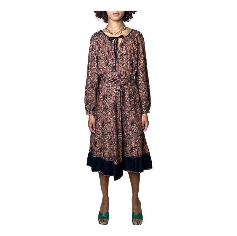 Price Break Original 1970's Vintage Paisley Print Dress UK 8 - 12