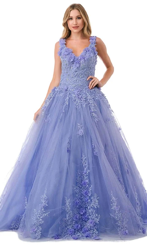 Closeout Sale Trevi Collection L2729 - Floral Ornate Ballgown