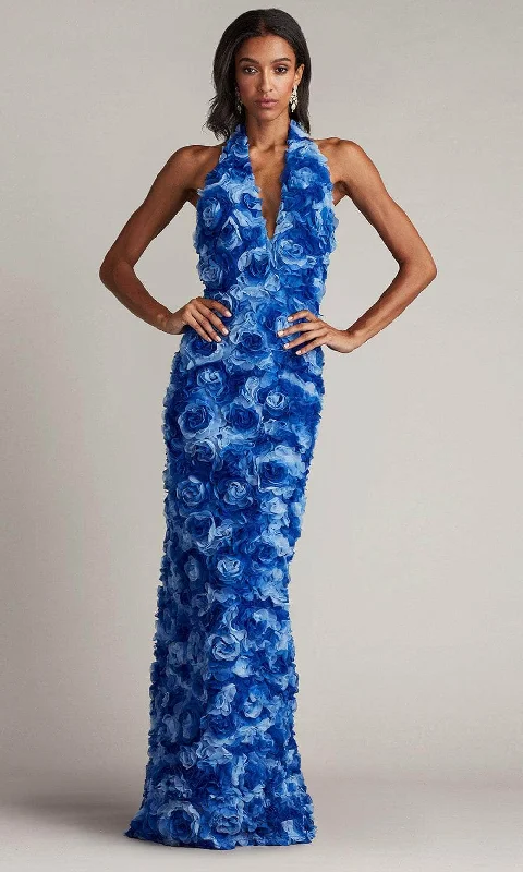 Take Advantage Tadashi Shoji CFI24309L - Sleeveless Halter Neck Evening Gown