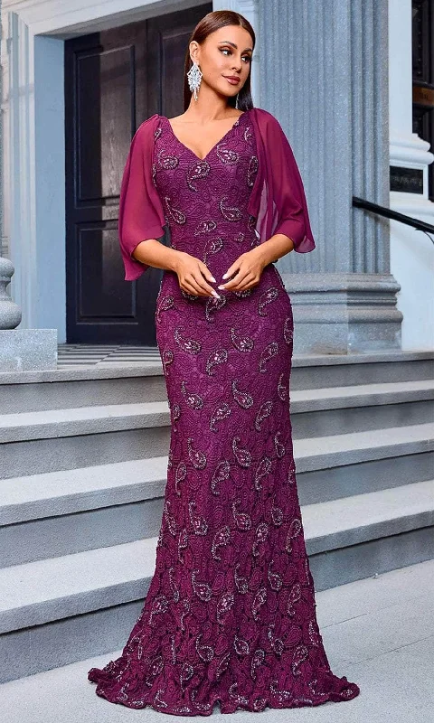 Price Smash J'Adore Dresses JM208 - V-Neck Beaded Evening Dress