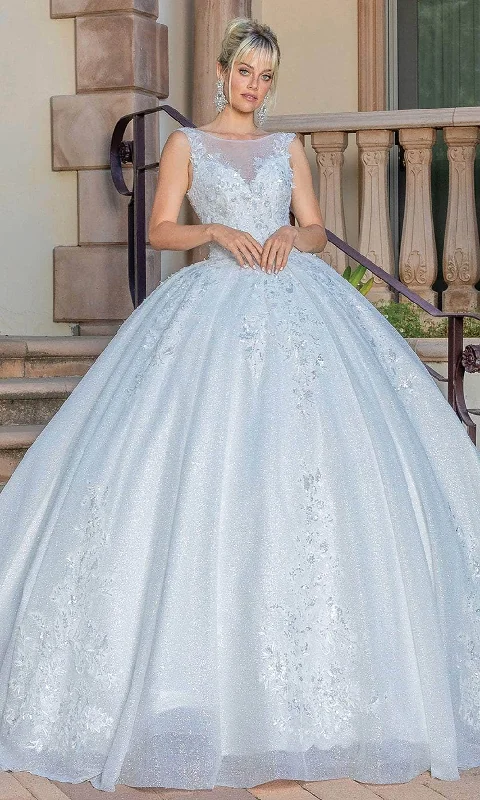 Price Smash Dancing Queen 0252 - Illusion Neck Sleeveless Ballgown